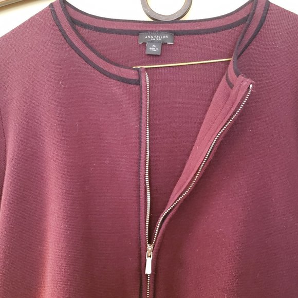 Ann Taylor Factory Zip-up Cardigan - Picture 4 of 7
